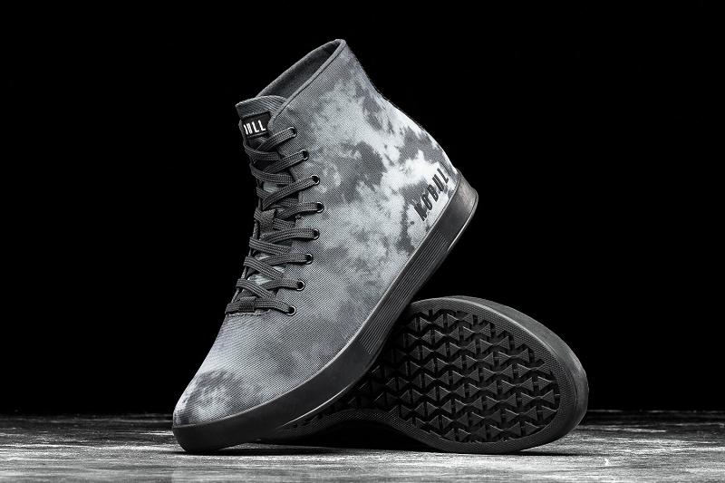 Nobull High-Top Dark Cloud Tie-Dye Canvas Women's Trainers Dark | USA T1969C